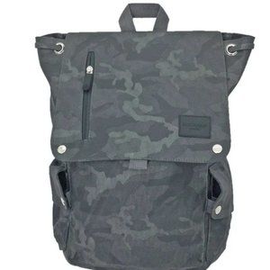 Duchamp London Camo Flapover Backpack in Charcoal 12”x16”x6” NWT